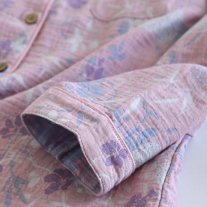 Wisteria Floral Cotton Gauze Sleep Set