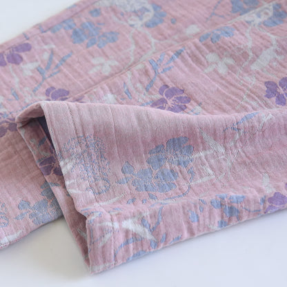 Wisteria Floral Cotton Gauze Sleep Set