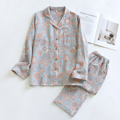 Breezy Floral Cotton Gauze Loungewear Set