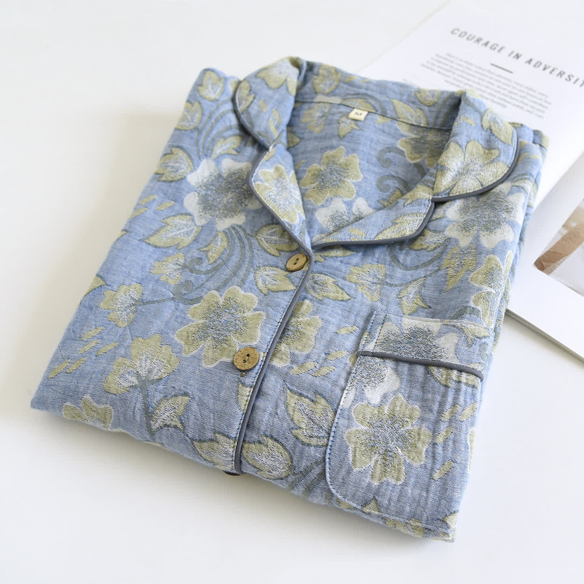 Breezy Floral Cotton Gauze Loungewear Set