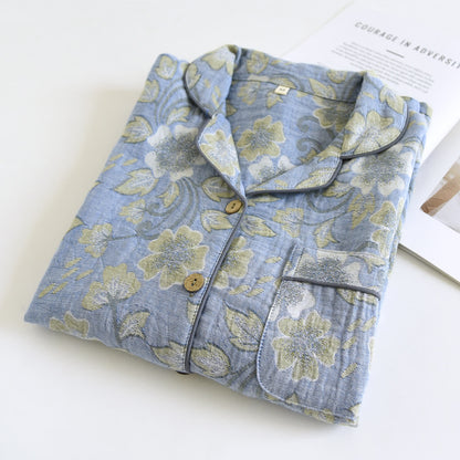Breezy Floral Cotton Gauze Loungewear Set