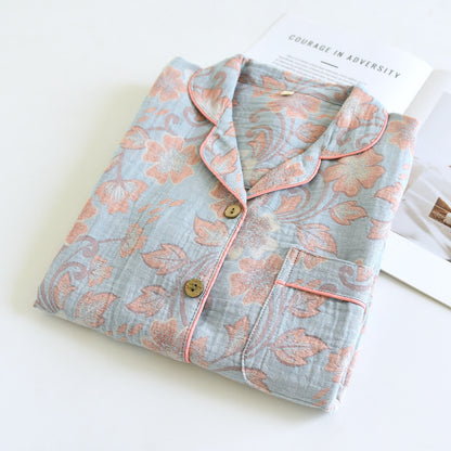 Breezy Floral Cotton Gauze Loungewear Set