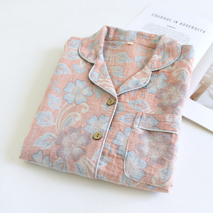 Breezy Floral Cotton Gauze Loungewear Set