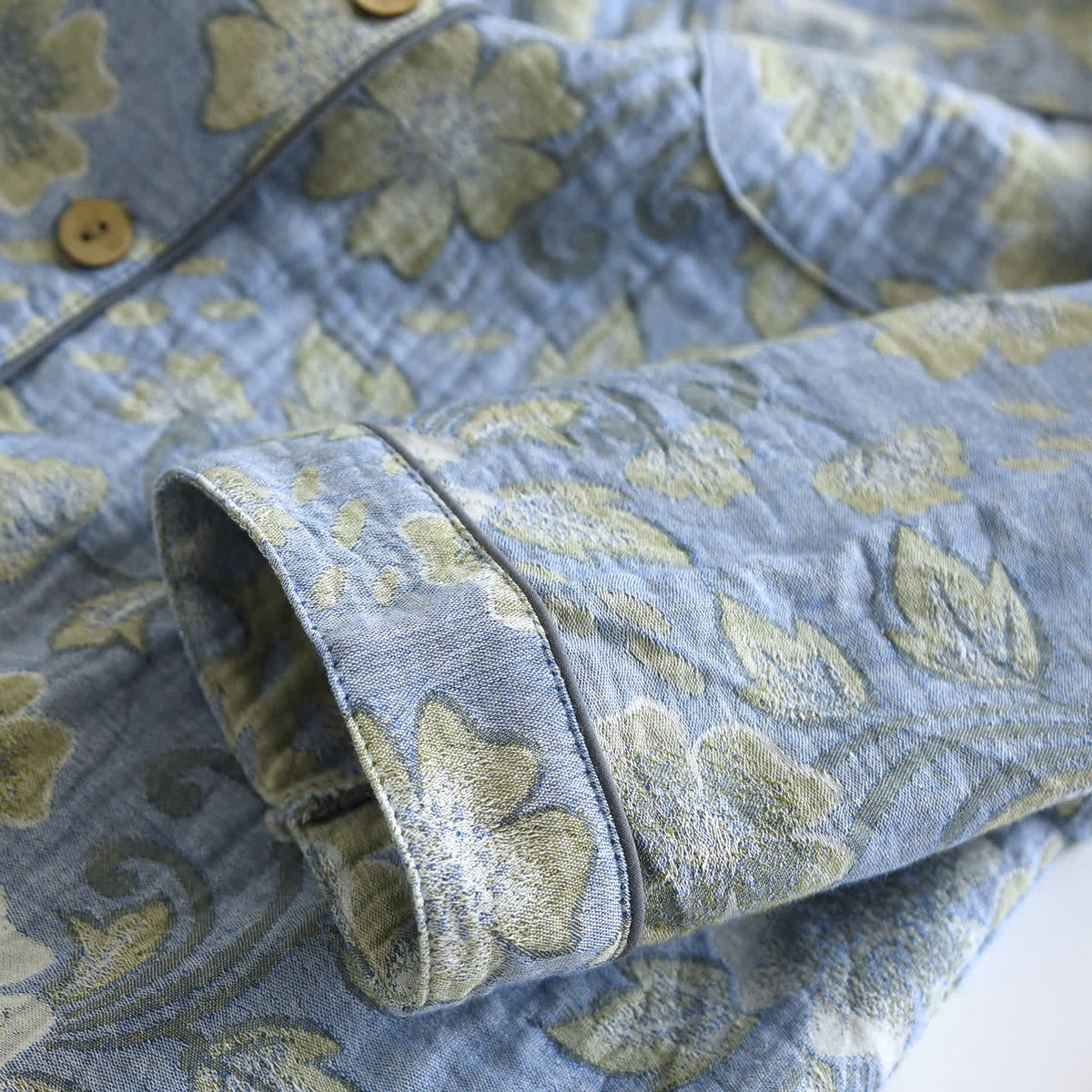 Breezy Floral Cotton Gauze Loungewear Set