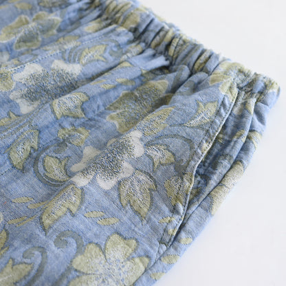 Breezy Floral Cotton Gauze Loungewear Set
