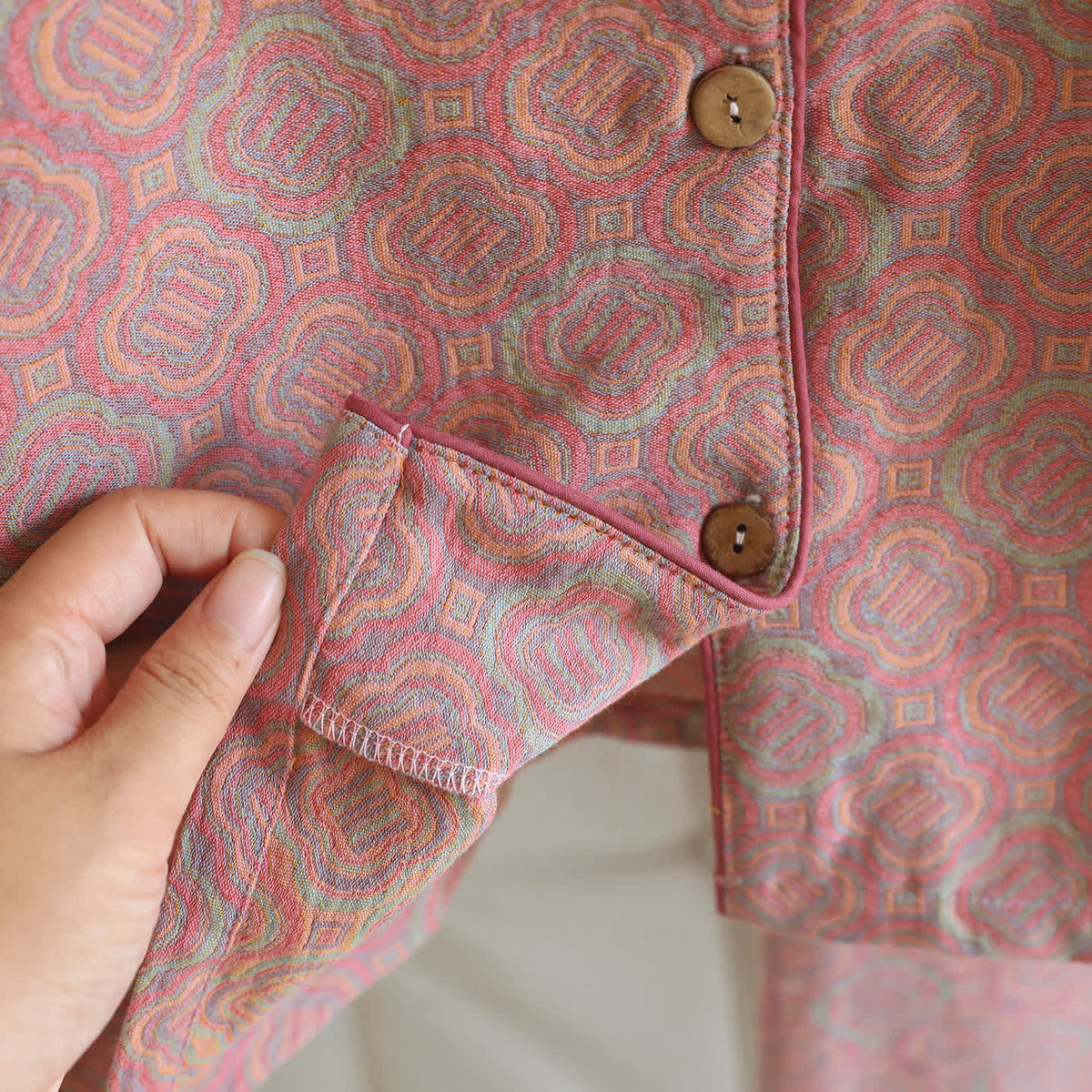 Minimal Cotton Gauze Printed Sleepwear Set