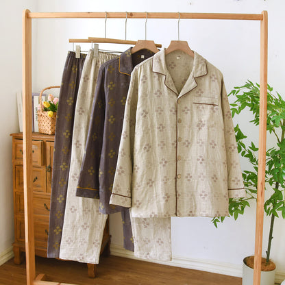 Heritage Cotton Gauze Check Pajama Set