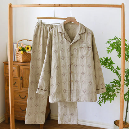 Heritage Cotton Gauze Check Pajama Set