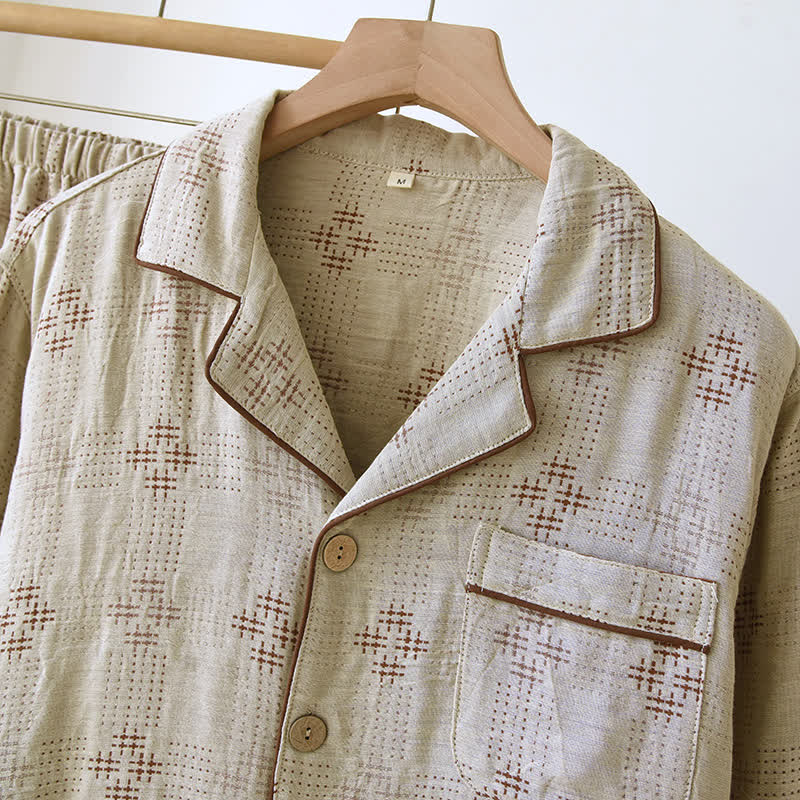 Heritage Cotton Gauze Check Pajama Set