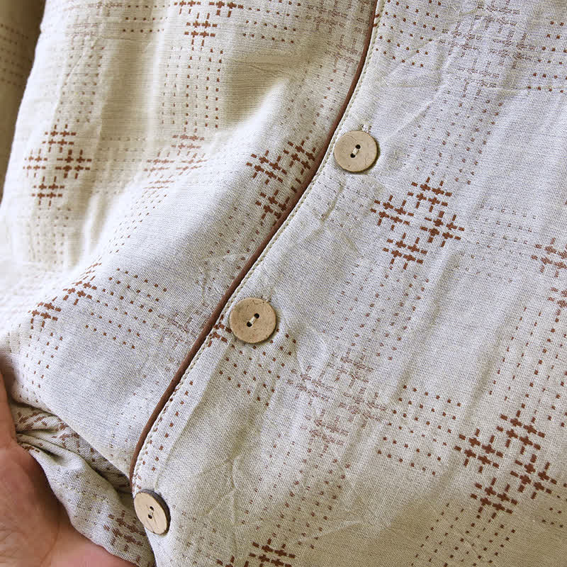 Heritage Cotton Gauze Check Pajama Set
