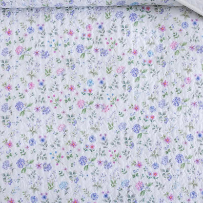 Watercolor Wildflower Cotton Quilt Set 3PCS Autumn bed Bed Blanket bedding Bedding Set Cotton Coverlet Flower Gauze Jacquard King King Size newin260921 Pillowcases Queen Queen Size Quilt Spring Summer Twin Twin Size White Wildflower