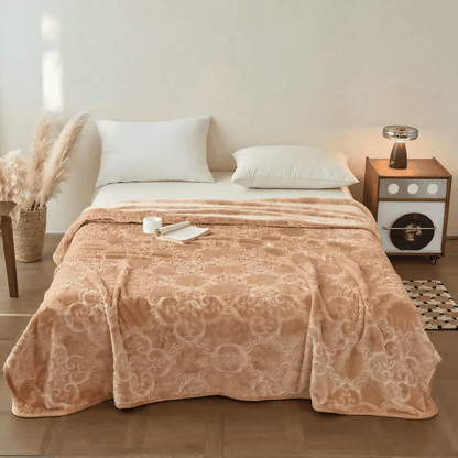 Multi-color Luxury Raschel Fleece Blanket