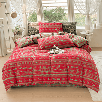 Ethnic Horse Cotton Duvet Cover Bedding Set