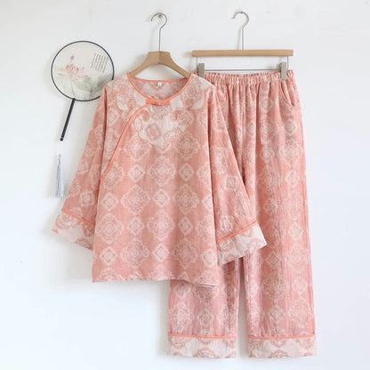 Vintage Oriental Cotton Gauze Lounge Set