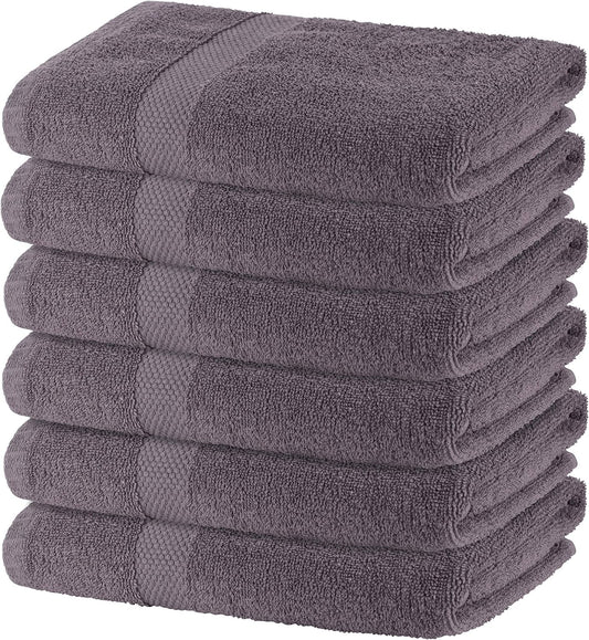GREEN LIFESTYLE Soft Cotton Towels for Pool, Spa, and Gym Lightweight and Highly Absorbent Quick Drying Towels (24" X 48", Charcoal) Bath Bath Towels Home & Kitchen Towels
