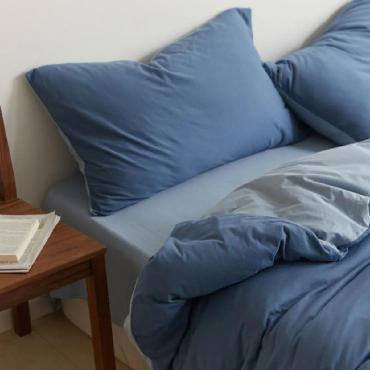 Ultra-Soft Reversible Dual-Tone Jersey Cotton Bedding Set