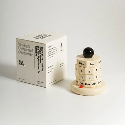 Tactile Minimalist Wood Perpetual Calendar