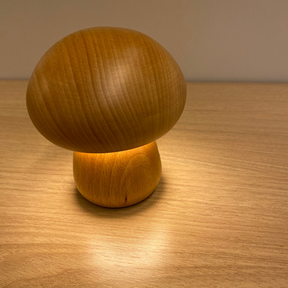 Wooden Mushroom Lamp