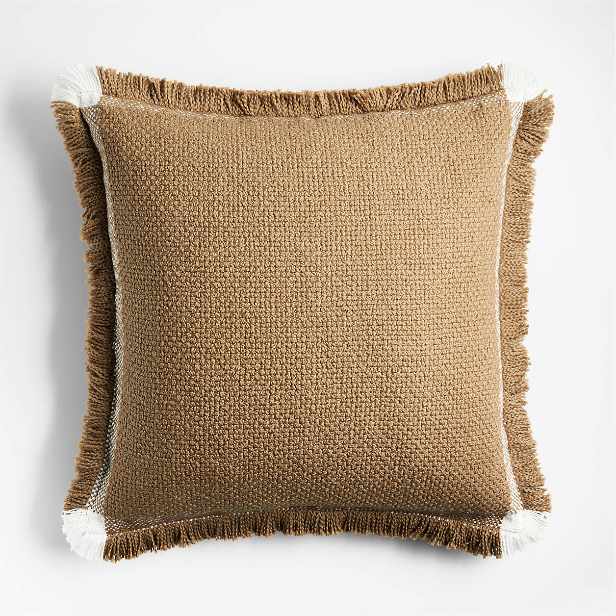 Weekend Arctic Ivory Organic Cotton 23"x23" Throw Pillow Cover