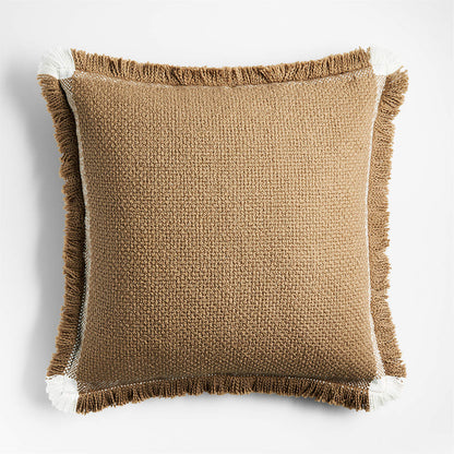 Housse de coussin Weekend Arctic ivoire en coton biologique 23"x23"