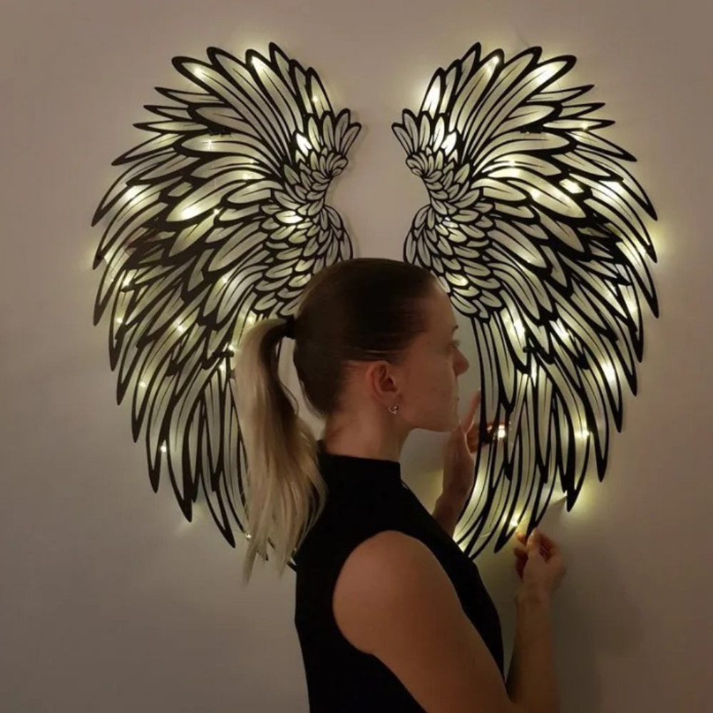 Angel Wings Wall Art (With LED Lights)