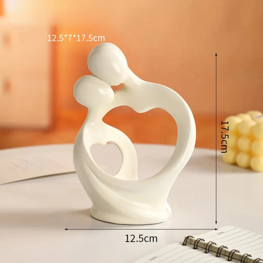 Abstract Couple Sculpture with Heart