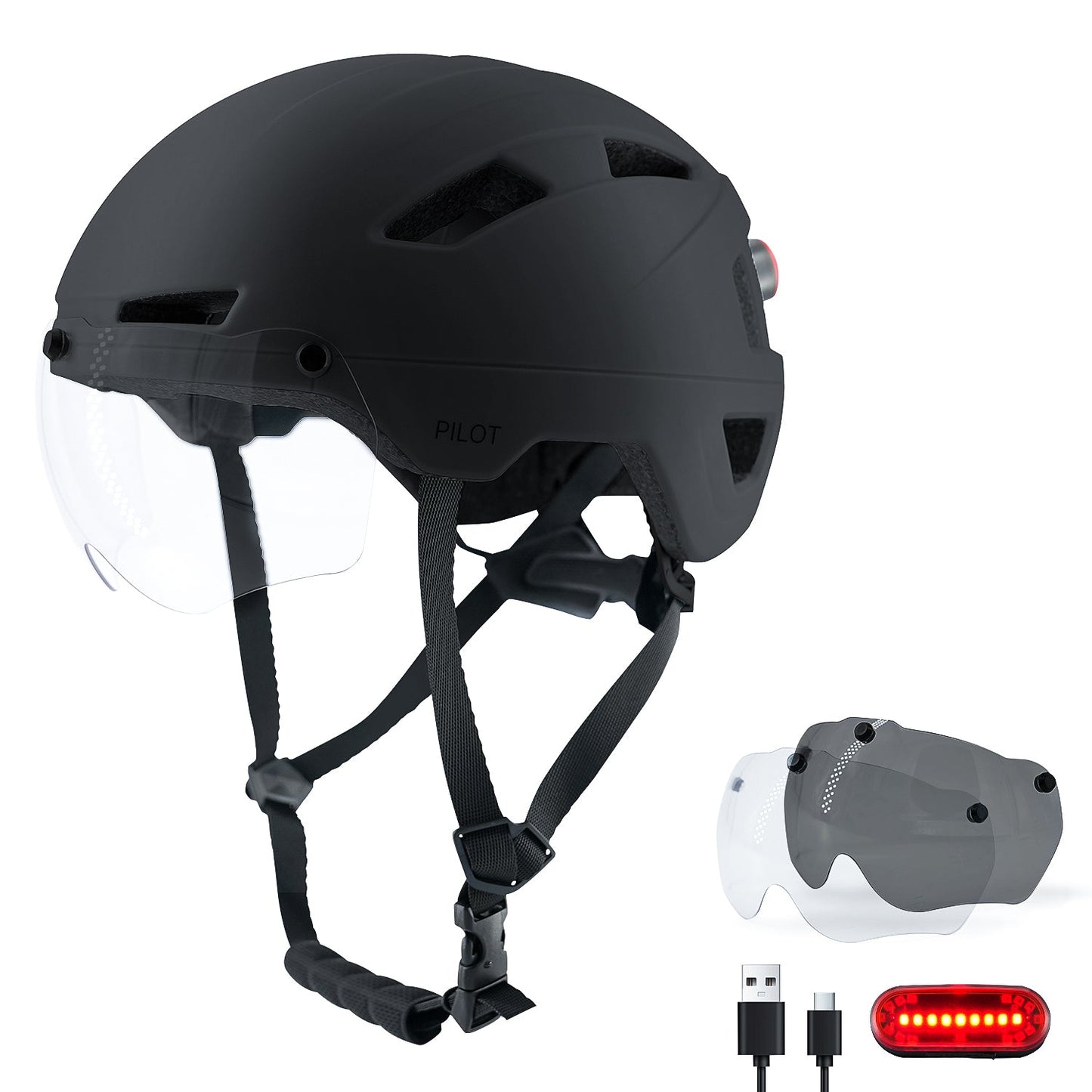 UV400 Lightweight Bicycle Helmets with LED Lights