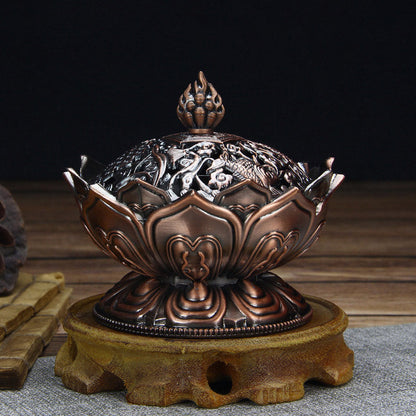 Chinese Buddha Alloy Incense Burner Meditation