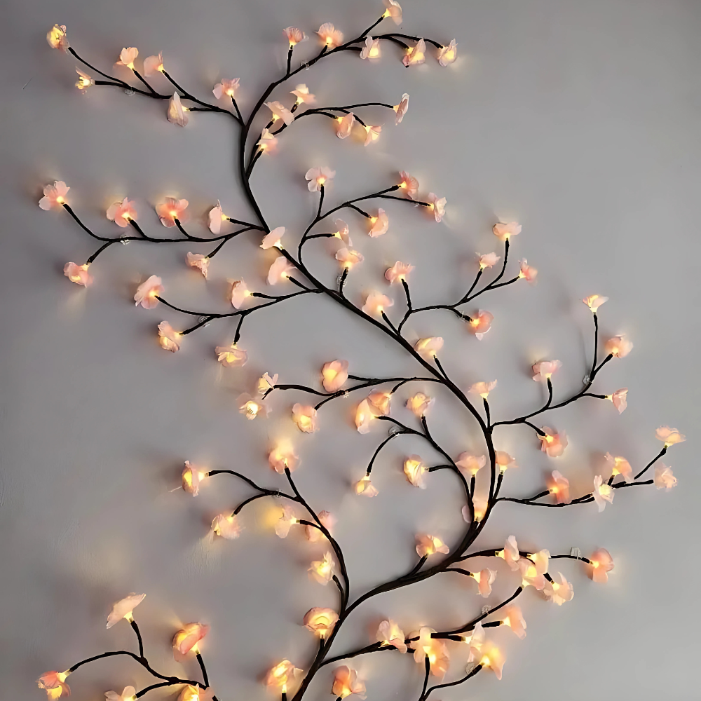 Lumières de cerisier lumineuses