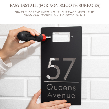 Plaque de porte moderne solaire personnalisée