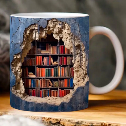 3D Bookshelf Mug