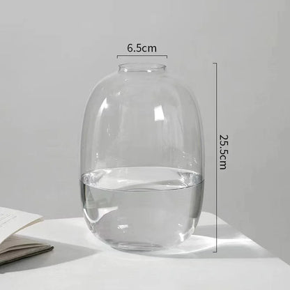 Minimalist Tinted Oval Glass Vase