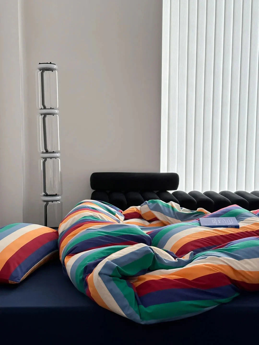 Soft Bold Rainbow Stripe Cotton Bedding Set
