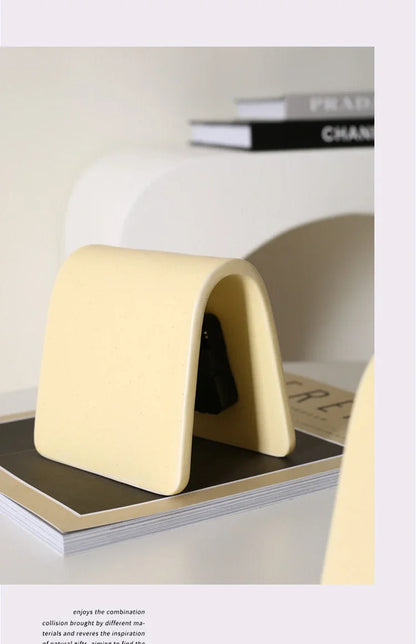Matte Arch Ceramic Table Clock