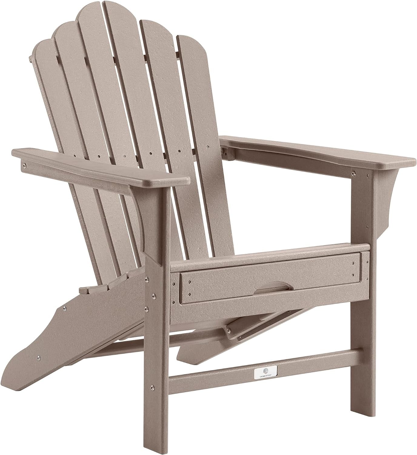 Outdoor Adirondack Chair, Classic Adirondack Chair with Ottoman, Weather Resistant Chairs for Patio, Garden, Beach, Pool, Brown Adirondack Chairs Chairs Lawn & Garden Patio Patio Furniture & Accessories Patio Seating