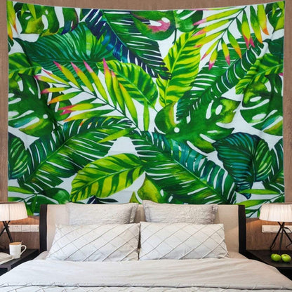 Leaf Tapestry Wall Hanging Palm Leaf Tapestry Banana Leaf Tapestry Wall Tapestry for Living Room Bedroom Dorm Decor Home & Kitchen Home Décor Products Tapestries