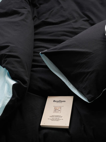 Reversible Two-Tone Washed Cotton Bedding Set