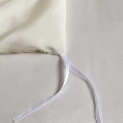 Eloise Pearl White Luxury Pure Mulberry Silk Bedding Set
