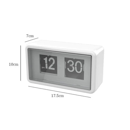 Minimalist Retro Auto Flip Table Clock for Desk & Shelf
