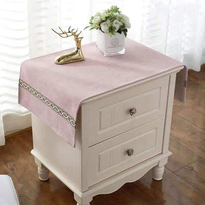 15.7×35.4 Inch Bedside Tablecloth Table Dustcover Bedside Tablecover Bedside Tabletop Home Decoration Fabric Tablecloth Bedside Table Cover Table Covering Doilies for Furniture Décor Home & Kitchen Kitchen & Dining Kitchen & Table Linens Tablecloths