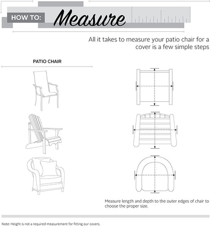 Classic Accessories Veranda Water-Resistant 31.5 Inch Adirondack Chair Cover, 2-Pack Chair Covers Lawn & Garden Patio Patio Furniture & Accessories Patio Furniture Covers