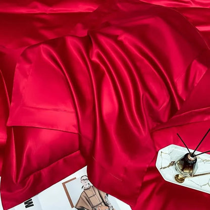 Neo Red Silky Cotton Bedding Set