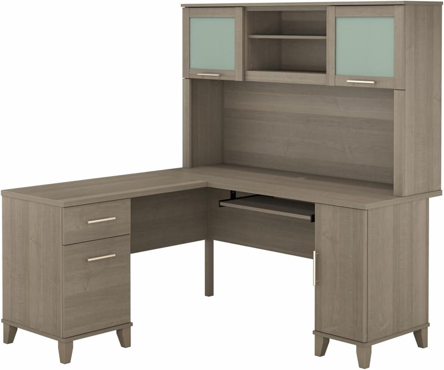 Bush Furniture Somerset 60W L Shaped Desk with Hutch Furniture Home & Kitchen Home Office Desks Home Office Furniture