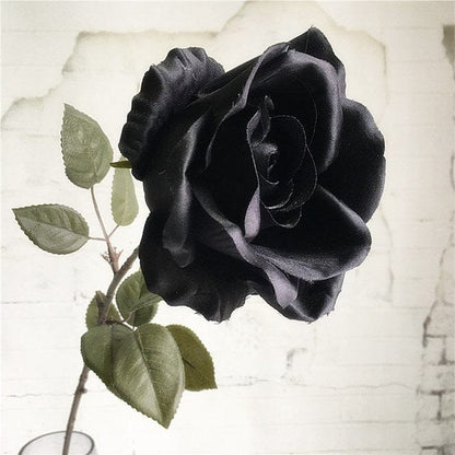 1pcs Artificial Black Rose