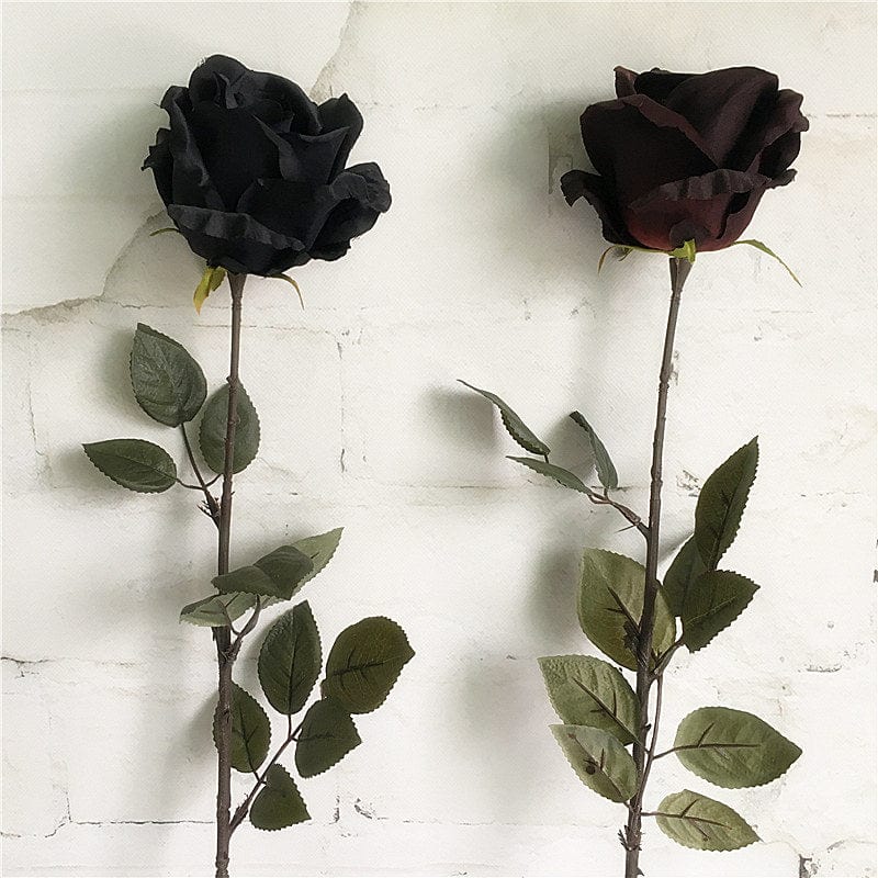 1pcs Artificial Black Rose