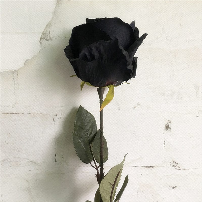 1pcs Artificial Black Rose