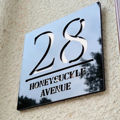 Plaque de numéro de porte personnalisée