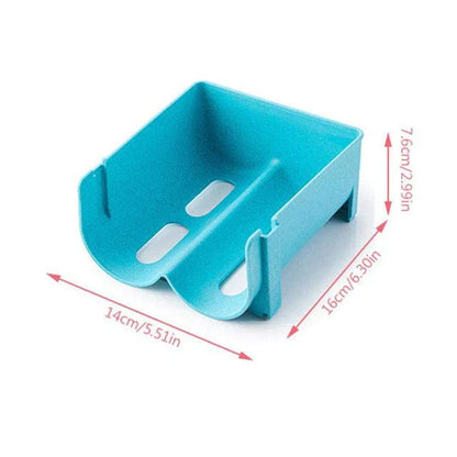 Suporte organizador transparente rolante de 2 camadas