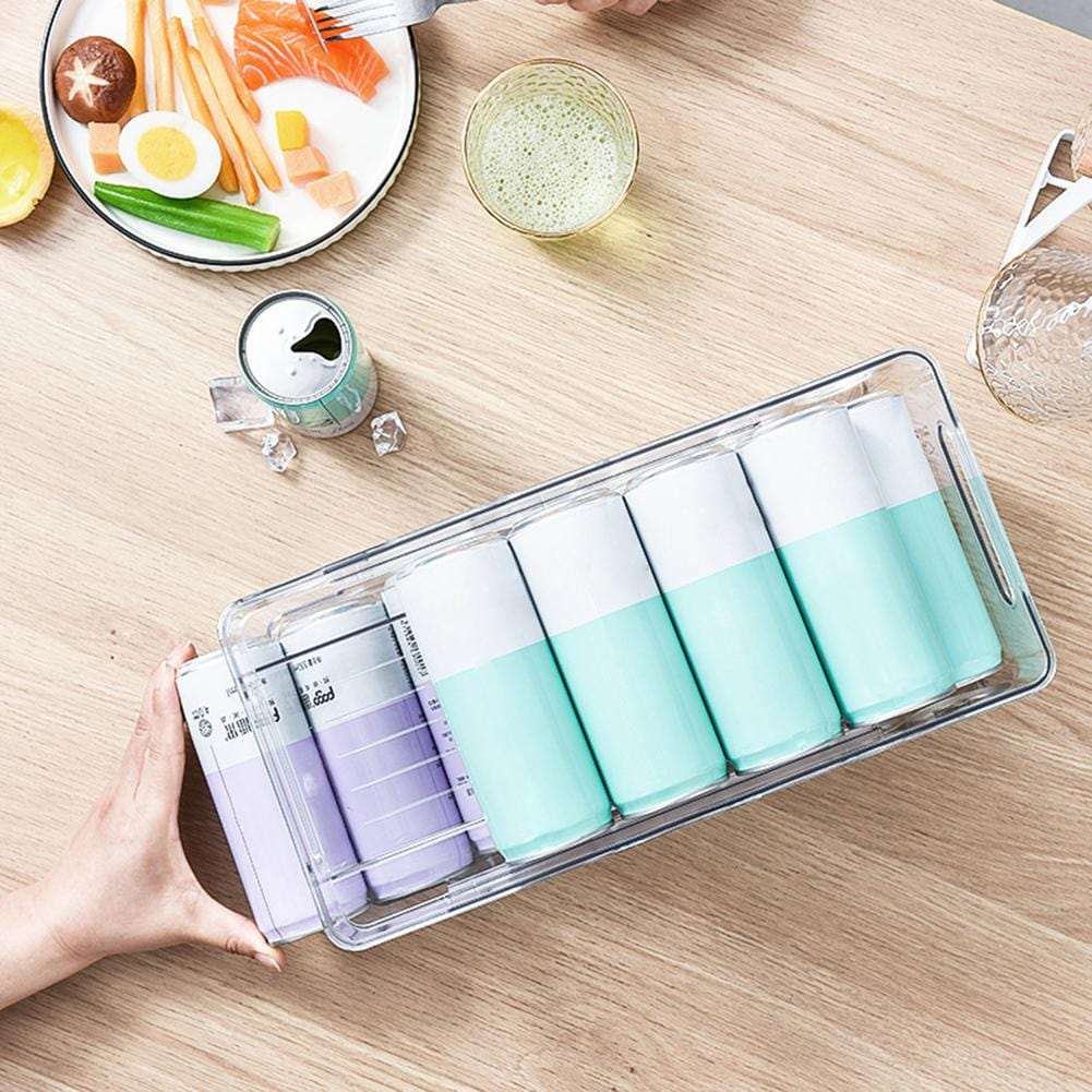 Transparenter Organizer-Halter mit 2 Ebenen und Rollen