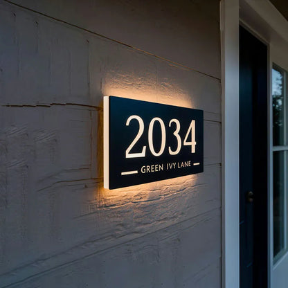 Personalized LED Metal House Sign